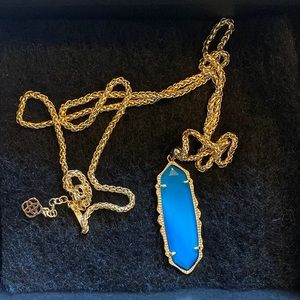 Kendra Scott long blue necklace